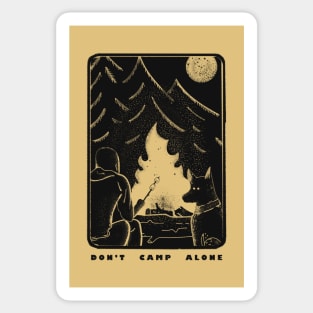 Don't Camp Alone - Dog Friend Print Sticker